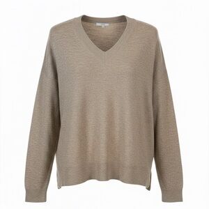 Dreamers by Debut Beige V Neck Sweater Medium